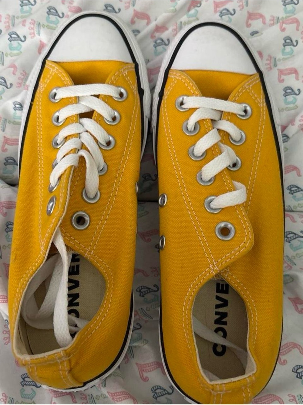 Converse Kids Yellow Low-Top Canvas Sneakers
